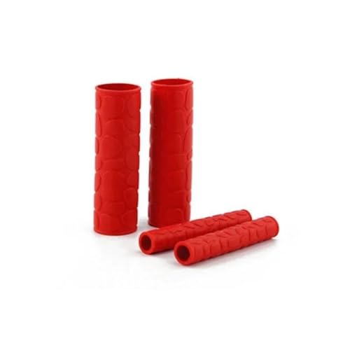 Non-Slip Rubber Grip Glove Motorcycle Handle Cover Universal Heat Shrinkable Grip Cover Sleeve Handlebar Covers Accessories Handlebars Grips - color: Red
