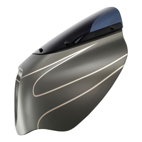 Front Headlight Quarter Fairing Windshield Fit For Harley Softail Low Rider FXLR S FXLRS 2018-2025 Street Bob FXBB FXBBS 2018-2025 Softail Standard FXST 2020-2024 Industrial Gray - color: Fairing Industrial Gray #3