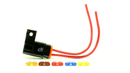 12AWG Weather Proof Mountable Fuse Holder Marine Grade w/ 5A, 7.5A, 10A, 15A, 20A Fuses Set