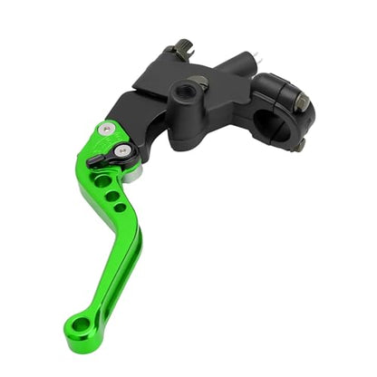 Universal Motorcycle Brake Lever 7/8" 22mm Handlebar CNC Hydraulic Master Cylinder Reservoir Clutch Pump Left & Right Set - color: Green