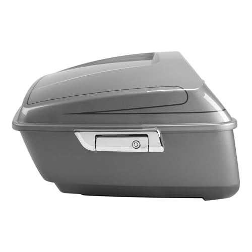 TCMT King Motorcycle Trunk Fit for Harley Touring 2014-2025 CVO Road King Road Glide Street Glide Electra Glide Ultra Limited Pack Dark Platinum Pinstripe - color: Dark Platinum Pinstripe(No Speaker Holes)