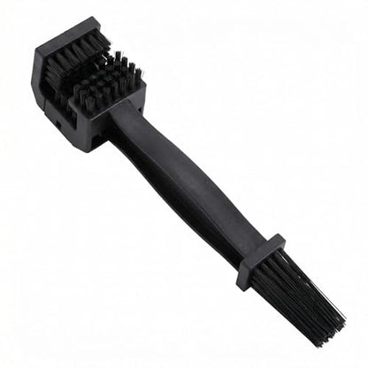 Motorcycle and Bicycle Chain Cleaning Brush, Dual Sided Drivetrain Scrubber Tool for Bike Gears and Sprockets, Black, 1 Pack - color: Black