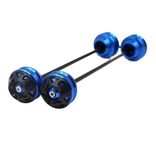 Compatible with Z900 Z900RS Z900SE Z650 NA400 N650 Motorcycle Front Rear Axle Fork Wheel Crash Sliders Protector Pad(Blue) - color: Blue