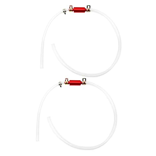1Pair Brake Bleeder Hose, 6mm Inner Diameter Hose Brake Bleeder Kit, Flexible ABS One Way Check Valve Tube Bleeding Tool Kit Universal Replacement for Motorcycle Car Clutch