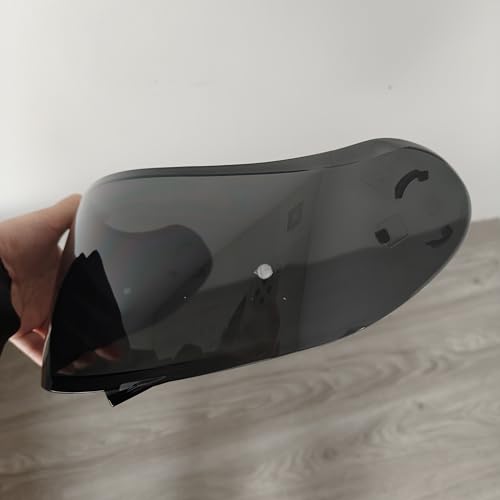 Neotec 2 Helmet Visor Replacement.CNS-3 Motorcycle Helmet Shield UV Protection Compatible with Neotec 2 (Deep Black) - color: Deep Black