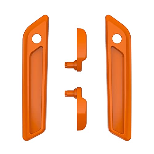 Advanblack Saddlebag Latches Covers, Lid Lifters Levers Fit for 2014+ Harley Touring Hard Saddlebags - Baja Orange - color: Baja Orange