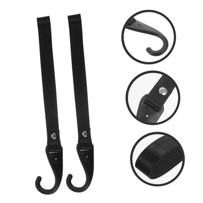 PRETYZOOM 2Pcs Motorcycle Holder with Hooks Punch Installation Handlebar Strap for Keys Gloves Accessories Durable Material for Clean Intact Motorcycle