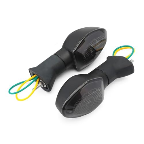 Motorcycle Turn Signals - Amber Light,12V, Halogen Indicator Light Waterproof Smoke Lens Fits SUZUKI DRZ 400S /GSX-S 750Z /GSX 1250FA SV 650X DL650 /V-Strom 650 (Pair) - color: Smoke