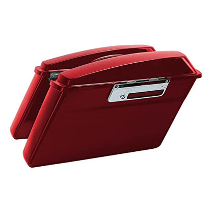 SLMOTO Red Hard Saddlebag Fit For Touring Road King, Road Glide, Street Glide, Electra Glide, Ultra-Classic FLT, FLHT, FLHTCU, FLHRC 1994-2013 - color: Red