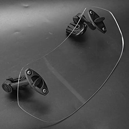Aramox Motorcycle Windshield, Adjustable Clip On Wind Deflector, 11 Inch Windscreen Accessories