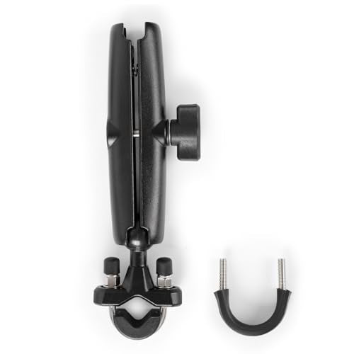 Aluminum Handlebar Clamp Mount U-Bolt Base with Long Double Socket Arm, Compatible with RAM Mounts & 1" Ball Bike Motorcycle Phone Holder for 0.5" to 1.3" Diameter Rails - style: U-Bolt Base w 5.91" Arm