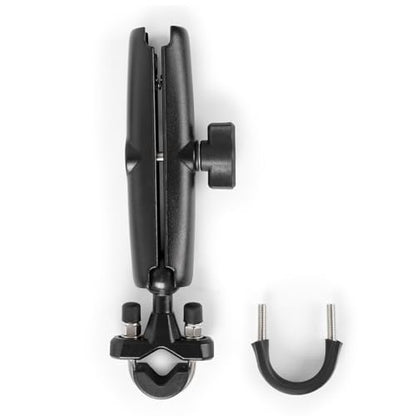 Aluminum Handlebar Clamp Mount U-Bolt Base with Long Double Socket Arm, Compatible with RAM Mounts & 1" Ball Bike Motorcycle Phone Holder for 0.5" to 1.3" Diameter Rails - style: U-Bolt Base w 5.91" Arm