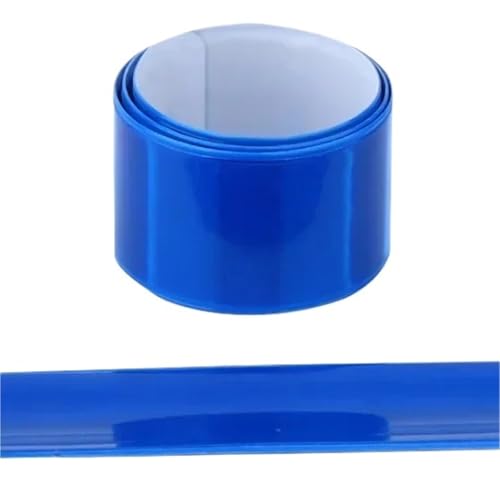 28pcs Reflective Bands for Wrist Arm Ankle Leg High Visibility Reflect Straps for Night Walking Running Reflective Strips Warning Tape - color: Blue