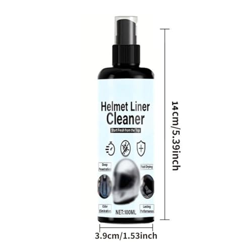 Helmet Liner Cleaner & Deodorizer Spray, Motorcycle Helmet Cleaning Kit, Motorcycle Helmet Liner Care Kit (1PCS) - color: 1PCS
