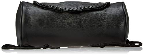 Genuine Soft Leather Universal Motorcycle Tool Bag w/Braid Trim