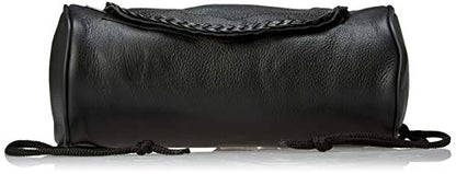 Genuine Soft Leather Universal Motorcycle Tool Bag w/Braid Trim