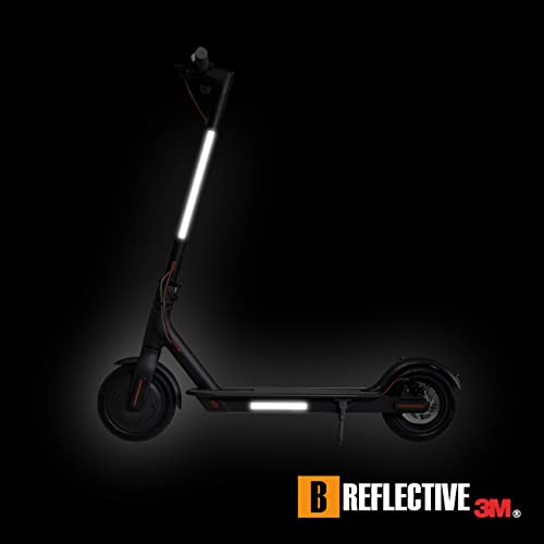 Set of 8 Retro Reflective Stickers for Scooters, Bikes, Motorcycles,... - Multi Support Strips - High Visibility - 3M Technology™ - Maximum grip - color: Black