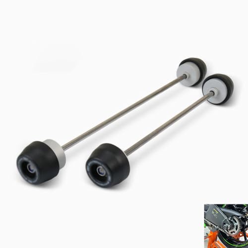 ALmart Motorcycle Front and Rear Fork Axle Slider Wheel Protector Crash Guard Fit forKa-wasaki Ninja ZX-4R/ ZX-4RR/ ZX-25R/ ZX-6R