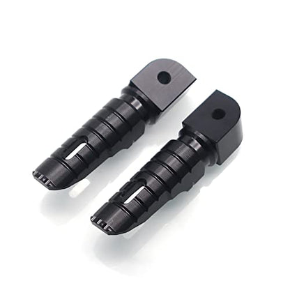 MZS Motorcycle Foot Pegs, Aluminum Passenger Footpeg Rear Footrest Rest Pedal Adjustbale Black Compatible with Z400 Z650 Z900 Z1000 Z1000SX ZX6R ZX10R ZX14R Concours EX 250 300 400 650 - size: Z400 Z650 Z900 Z1000 Z1000SX ZX6R ZX10R ZX14R