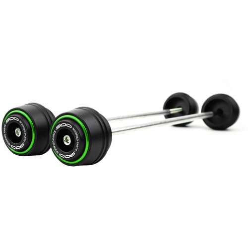 Compatible with Z900 Z900SE Z900RS 2019-2025 2026 Motorcycle Accessories Front Rear Wheel Fork Axle Sliders Crash Protectors (Green) - color: Green
