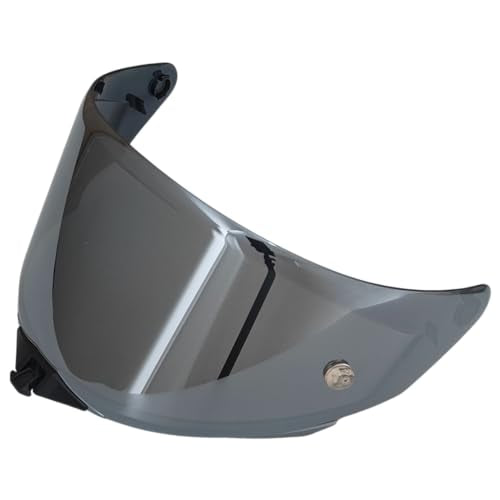 TT Revo Visor,Motorcycle Helmet Visor Face Shield Replacement Helmet Accessories Compatible with KYT TT-Revo (Silver) - color: Silver