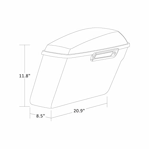 HR3 Billiard Red Hard Saddlebags Compatible with 2020 Road Glide Special FLTRXS Street Glide Special FLHXS (Replace for OEM) Fit for 2014-2023 Harley Touring Models - color: Billiard Red