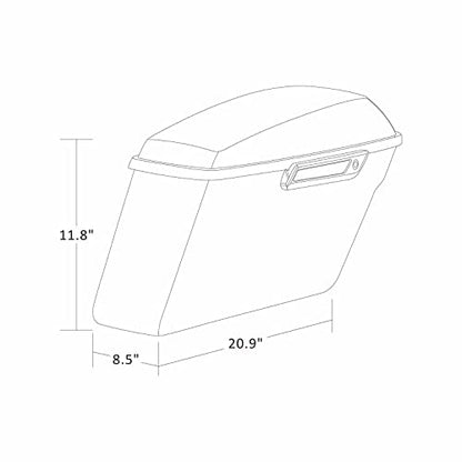 HR3 Billiard Red Hard Saddlebags Compatible with 2020 Road Glide Special FLTRXS Street Glide Special FLHXS (Replace for OEM) Fit for 2014-2023 Harley Touring Models - color: Billiard Red