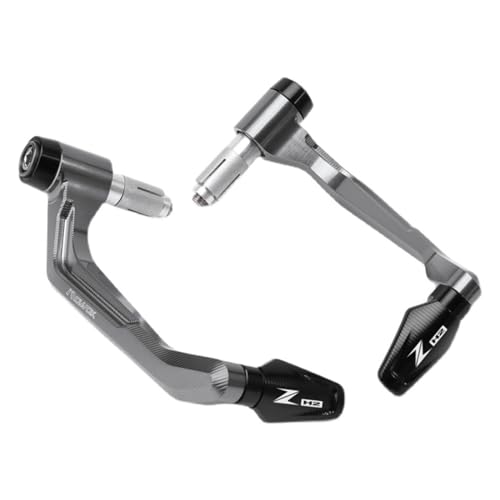 for Kawasaki ZH2 2019-2021 Motorcycle CNC Handlebar Grips Brake Clutch Levers Guard Protector (Color : Gray) - color: Gray