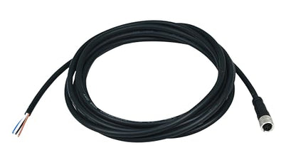 M8 4-Pin Female Connector Cable, A-Coded Straight Circular Industrial Molded Cable, IP67 Waterproof Unshielded PVC Wire, 60V 3A AC/DC, AWG24 - size: 3m, style: 4 Pin Female