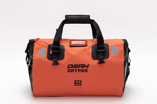 Waterproof Duffel& Luggage Bag - Motorcycle Dry Bag Tail Saddle Bags with Roll Top Closure,Large Storage Space,for Camping, Kayaking, Fishing & Traveling(Orange, 25L) - color: Orange, size: 25L