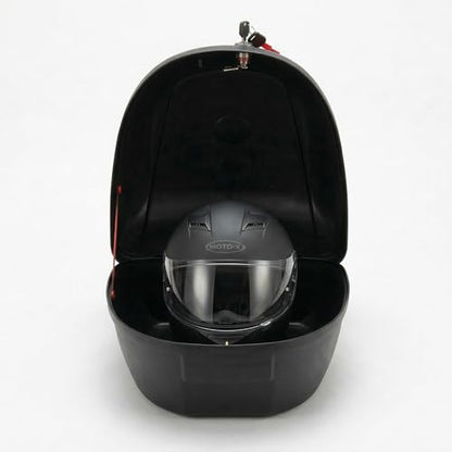 Japard Motorcycle Top Case 28L Rear Box Daily Tail Box Trunk Lockable Storage Carrier Waterproof Universal Mounting for Helmet Luggage (28L)