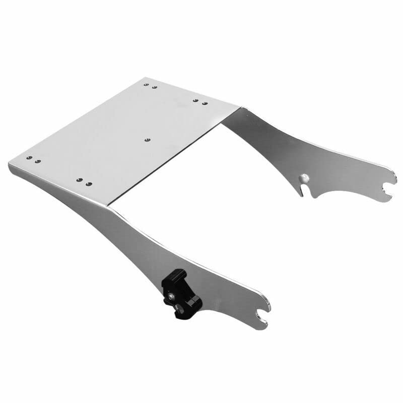 TCMT Chopped Motorcycle Trunk Box Backrest Detachable Mounting Rack Base Plate Fit For Harley Touring 1997-2008 Road King Road Street Electra Glide Pack - color: Set C1 Chrome Latches#Chrome Rack+Plate