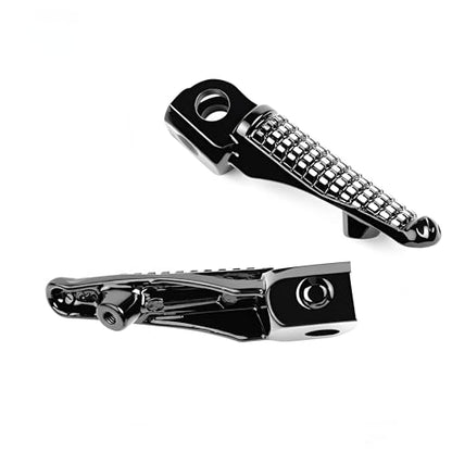Kawasaki Motorcycle Footpeg Front Foot Pegs Footrest for Kawasaki Ninja ZX-10R ZX-14 ZX6R ZX9R ZX12R ZX636 EX650 650R KLE650 Z1000SX ZZR1200 GTR1400 ZZR1400 - color: Black#Front