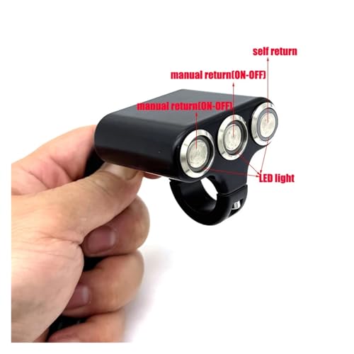 22mm Waterproof Motorcycle Switch with LED - Handlebar Mount ON-OFF Self-Return Button Fit For Headlight and Horn Durable Aluminum Alloy Design