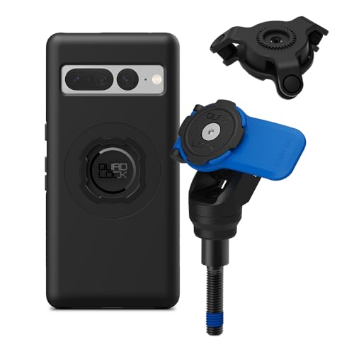 Quad Lock Handlebar Clamp Motorcycle Phone Mount with Vibration Dampener and MAG Phone Case for Pixel 7 Pro - size: Pixel 7 Pro