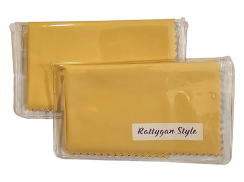 Premium Microfiber Cleaning Cloth in Individual PVC Pouches - Glasses Cleaning Cloth for Eyeglasses, Screens, Phones, Computer, Camera Lens, and Delicate Surfaces (2 x 1Pack) - size: 2 x 1Pack