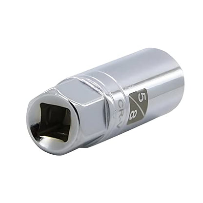 5/8-inch Magnetic Spark Plug Socket 3/8-inch Drive 6-Point Powerful Magnet Retains Spark Plugs Chrome Vanadium Steel - size: 5/8-inch