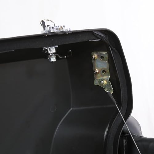 ECOTRIC Razor Motorcycle Trunk w/backrest Compatible with 1997-2013 Harley Davidson Touring Street Electra Glide Road King Trunk with Backrest Pad