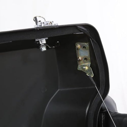 ECOTRIC Razor Motorcycle Trunk w/backrest Compatible with 1997-2013 Harley Davidson Touring Street Electra Glide Road King Trunk with Backrest Pad