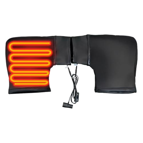 Heated Motorcycle Hand Grips Heating Systems Rainproof PU Cover Anti Slip Texture Easy Mount Installation Motorcycle Handle Heating Systems - color: 72V