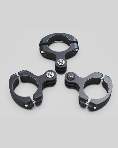 KING KONG Bike Light Mount, Aluminum Alloy Handlebar Clamp Bracket, Support Front/Under/External Mounting for Bicycle Headlight, Action Camera, Bike Handlebar 1''-1.3''/ 25.4-33mm