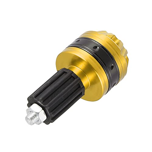 X AUTOHAUX 1 Pair Universal 18mm Handlebar End Caps Plug Bar End Aluminum Alloy for Motorcycle Gold Tone - color: Gold Tone