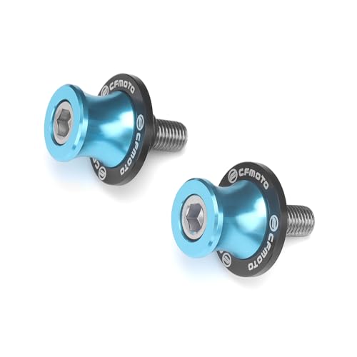 10MM 450SS Swing Arm Spools Sliders Fit For CFMOTO 450SS / 450NK / 650NK / ibex450 Stand Frame Slider Crash Bar Accessories,CNC T6061 Aluminum (Sky Blue) - color: Sky Blue