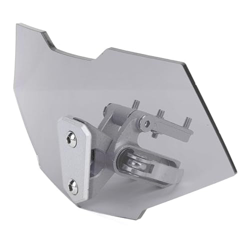 Motorcycle Acrylic Adjustable ClipOn Wind Deflector for Enhanced Comfort (Smoky Gray) - size: Smoky Gray