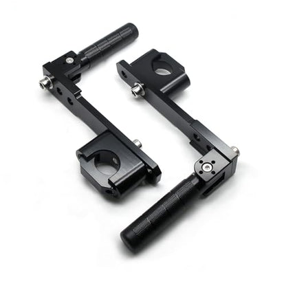 MZS Motorcycle Highway Foot Peg, 7/8"-1.25" Adjustable Adventure Highway Pegs Universal Foldable CNC Long Mount Compatible with KLR 650 DR650 Tenere Vstorm 300X 390 790 890 Dual for 22-32mm Crash Bar
