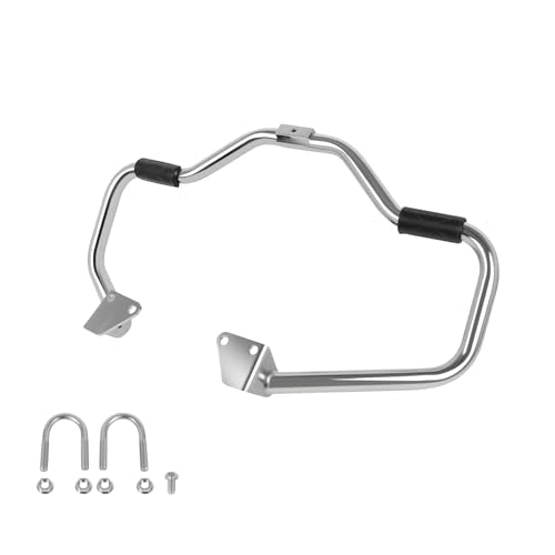 Crash Bar for Harley Dyna 2006-2017, 1 1/4" Highway Footpegs Engine Guard Protector for Low Rider, Wide Glide, Fat Bob, Street Bob, Super Glide, Switchback, CVO Fat Bob (Chrome) - color: Chrome