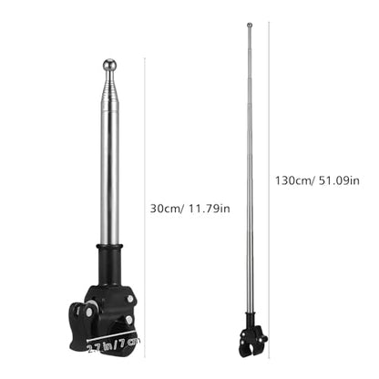 Ciieeo 2 Pack Telescopic Golf Cart Flag Pole, Stainless Steel Bike Safety for ATV Stroller Wheelchair Retractable Bicycle Handlebar Holder Adjustable Height 47 Inch