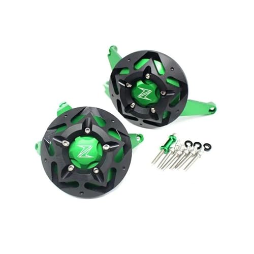 Motorcycle CNC Engine Stator Engine Protective Cover Guard Protector Compatible with Z900 Z 900 2017 2018 2019 2020 2021 2022 2023 2024(Green,B) - color: Green, size: B
