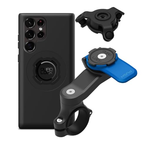 Quad Lock Motorcycle Handlebar Mount Kit with Vibration Dampener and MAG Phone Case for Samsung Galaxy S22 Ultra - size: Galaxy S22 Ultra