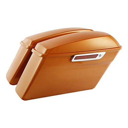 HR3 16RG Amber Whiskey Hard Saddlebags Compatible with 2016 Road Glide FLTRX (Replace for OEM) Fit for 2014-2023 Harley Touring Models - color: Amber Whiskey 2016RG